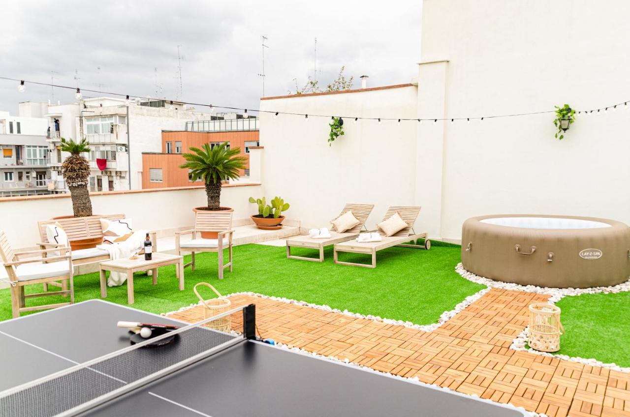 Apartament Apulialux Private 100Mq Rooftop Oasis W Jacuzzi Bari Zewnętrze zdjęcie