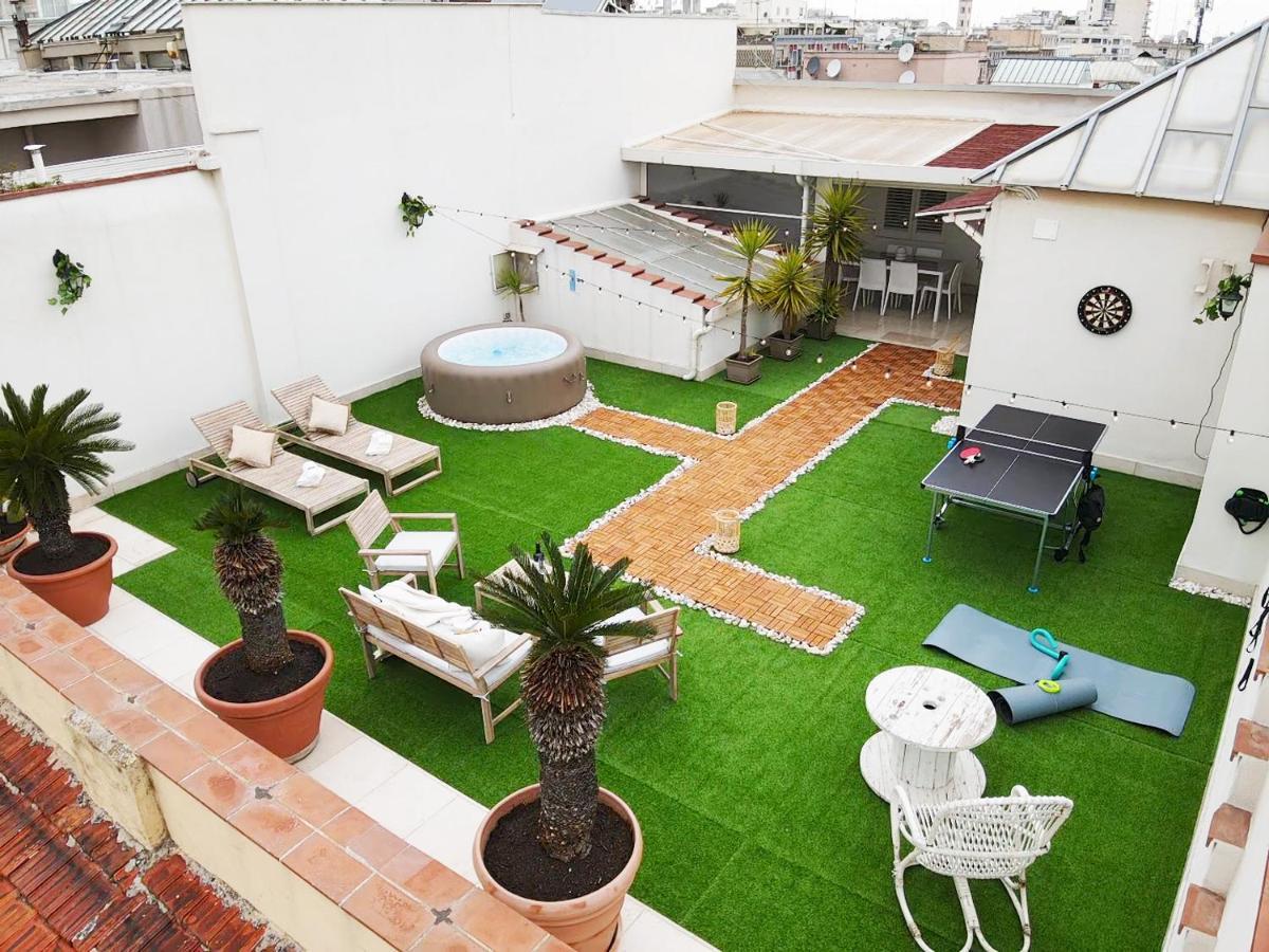 Apartament Apulialux Private 100Mq Rooftop Oasis W Jacuzzi Bari Zewnętrze zdjęcie